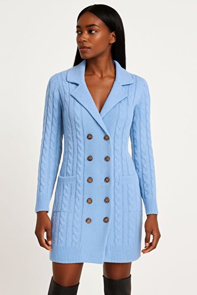 DEEP BEACH Triko Kruvaze hırka elbise