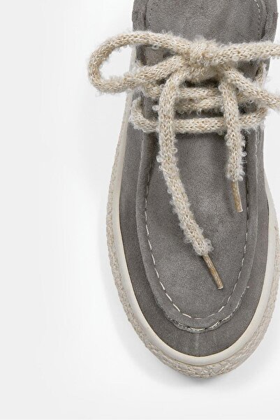 NILUFARR Yanelis Gray Suede Genuine Leather Women's Boots