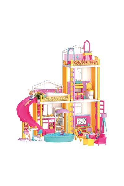 TOYSTURKA Linda's Holiday House Toy Large 3-Story House with Pool