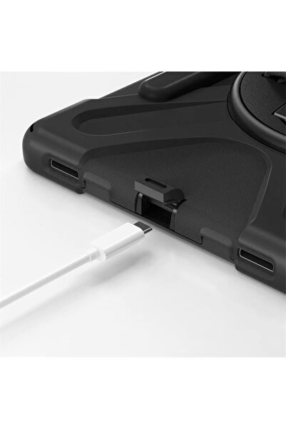 Other Husă Armor cu suport și curea pentru Galaxy Tab S9/ S9 FE (negru)