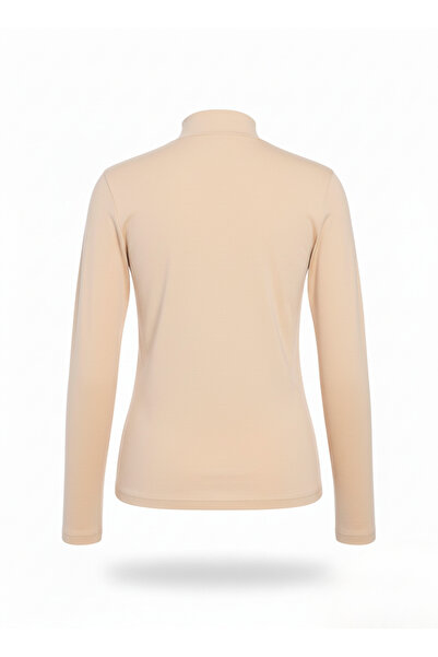 Hmd Women's Skin Color Cotton Stretchy Basic Bodysuit – Comfortable Fit for Everyday Wear