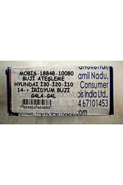 MOBIS -18848-10080 Buji Ateşleme Hyundai i30/i20/i10 14-İridyum Buji G4LA-G4L /4 ADET