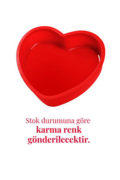 grimorlife Silicone Large Heart Pattern Cake Mold Baking Mold 23 cm - Non-Stick