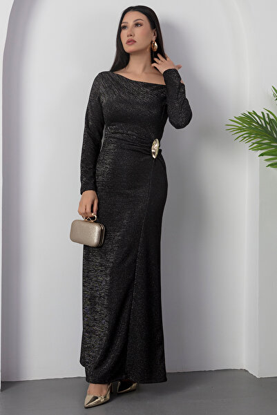 PULLIMM Φόρεμα με μακρύ μανίκι με αγκράφα στη μέση Degaje 2025-4361