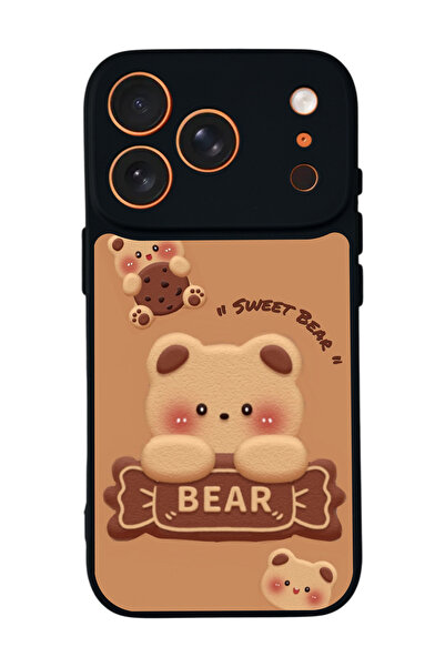 Aksel Kılıf غطاء حماية متوافق مع هاتف آيفون 17 برو من أبل، مطبوع، أسود غير لا...