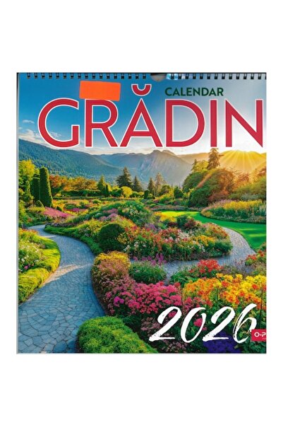 O-PRESS Calendar Gradini anul 2026, format patrat, 8 file -O-Press