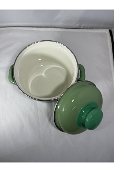 EmayeBurada Flame Enamel Mini Pot Egg Boiling Food and Sauce Pot 12cm 900ml