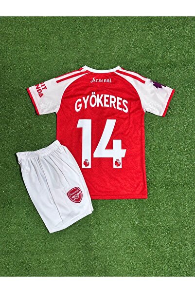BYSPORTAKUS Arsenal 2025/26 Yeni Sezon Viktor Gyökeres İç Saha Çocuk Forması