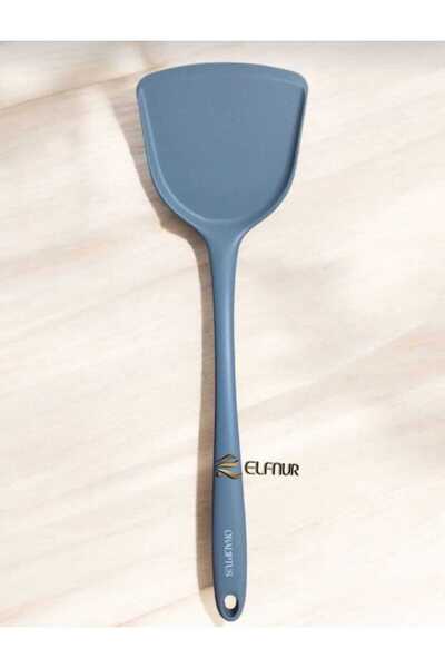 elfnur 5 Piece Heat Resistant Silicone Ladle Spatula Spoon Set (30-28-22-20 cm)