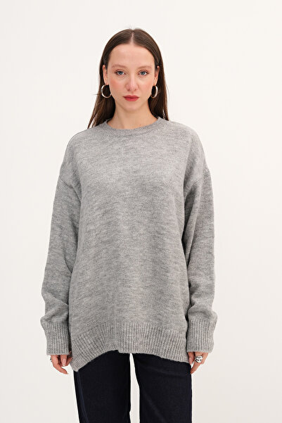 Addax Crew Neck Basic Knitwear Sweater K2918
