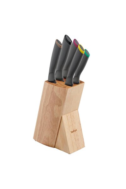 TEFAL Fresh Kitchen Ahşap Blok & 5 Parça Bıçak Seti