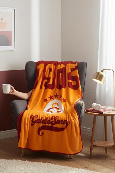 Taç Galatasaray Lisanslı 5 Yıldızlı Şampiyonluk Seti | Battaniye, Yatak Örtüsü, Yastık Kılıfı, Tül Perde