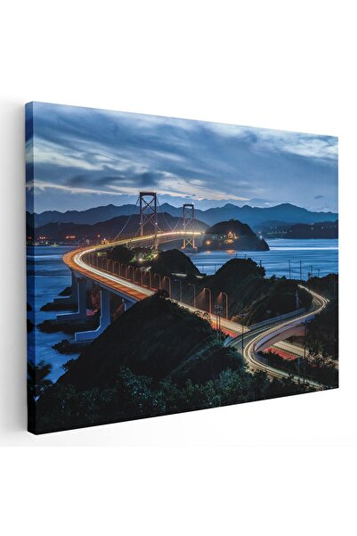 Tablou Canvas Tablou peisaj pod, apa si munti multicolor, cod 1263