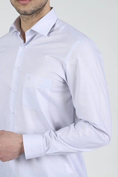 Daniel Bessi Довгорукава сорочка Regular Fit Basic з бавовняної тканини Filafil, світло-сірого кольору, з класичними кишенями