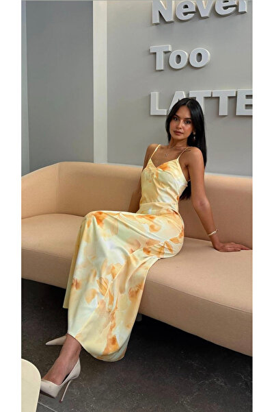 Girl Askılı çok renkli elbise