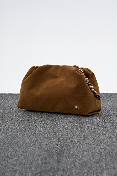 Çantacımstore Women's Drawstring Bag Brown Suede