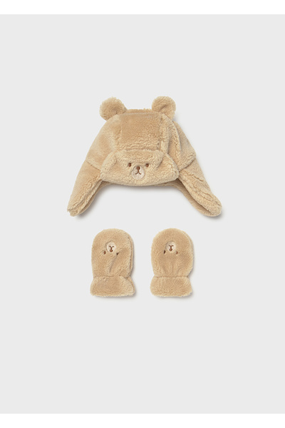 MAYORAL 10023 LATTE ŞAPKA ELDİVEN SET