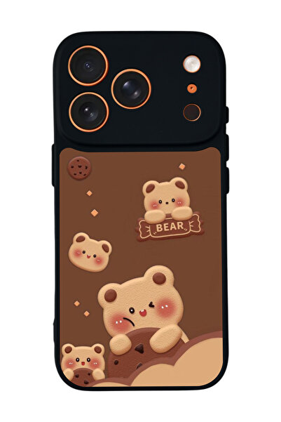 Aksel Kılıf غطاء حماية متوافق مع هاتف آيفون 17 برو من أبل، مطبوع، أسود غير لا...