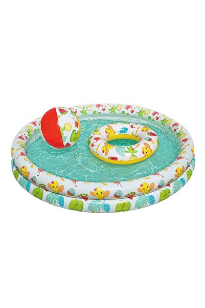 Other 3in1 Children's pool 122 x 20 cm + WHEEL + BALL Bestway 51124