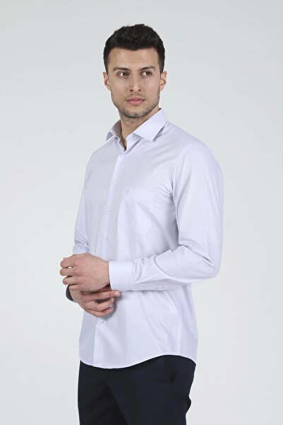 Daniel Bessi Довгорукава сорочка Regular Fit Basic з бавовняної тканини Filafil, світло-сірого кольору, з класичними кишенями