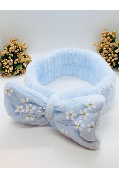 İnDerin Плюшена лента за коса Мека лента за коса с панделка Коса Грим Спа лента