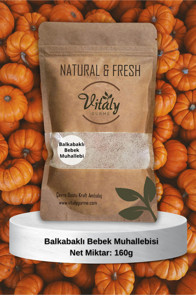 Vitaly Gurme Balkabaklı Bebek Muhallebisi Karışımı +6 Ay – Katkısız, Organik Tatlı Alternatifi