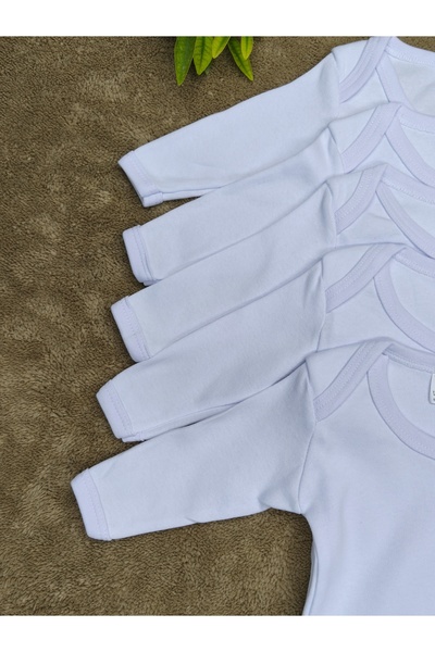 vieso 5-Piece Cotton Long Sleeve Snap-On Baby Bodysuit Undershirt for Girls and Boys, Economical