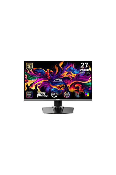 MSI MAG 272QP QD-OLED X50 27 2560x1440 WQHD 500Hz 0.03 ms HDMI DP Type-CQD-OLED Gaming Monitör