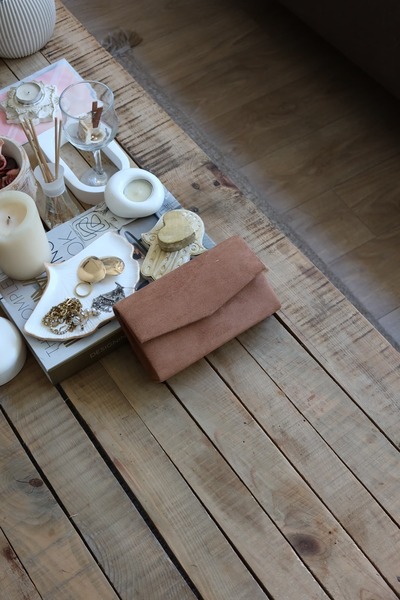 Moom Bag Women's Camel Suede Mini Box Shoulder Bag