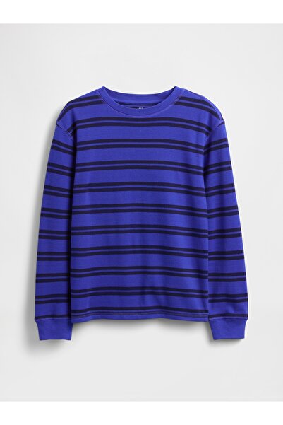GAP Erkek Çocuk Lacivert Waffle T-Shirt