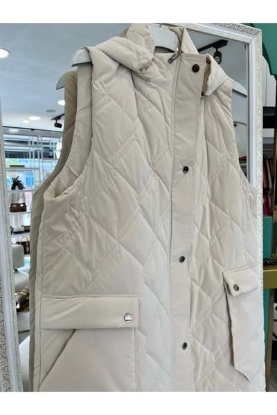 MERAM BUTİK Nurgün Inflatable Vest - Stone - 42