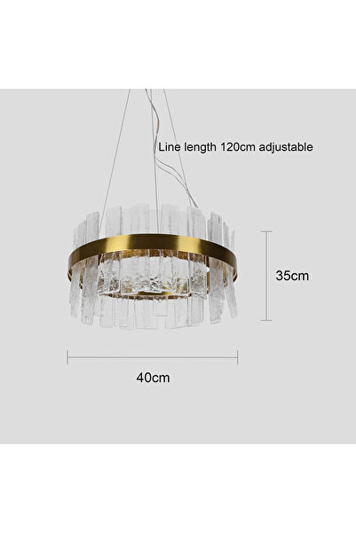 HAMER Modern oil chandelier, 40 cm diameter, 3 light colors, 30 watts