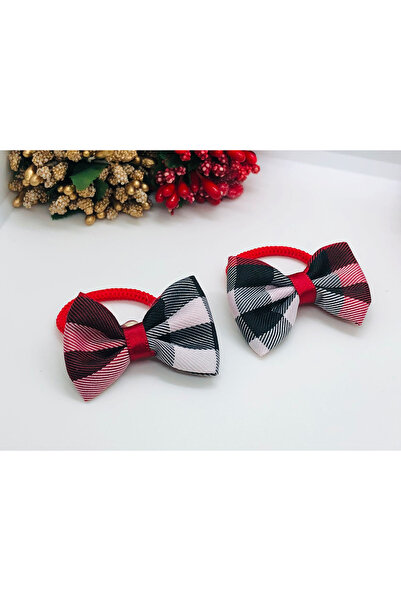 İnDerin Rubber Buckle 2-Pack Bowknot Plaid Fabric Buckle