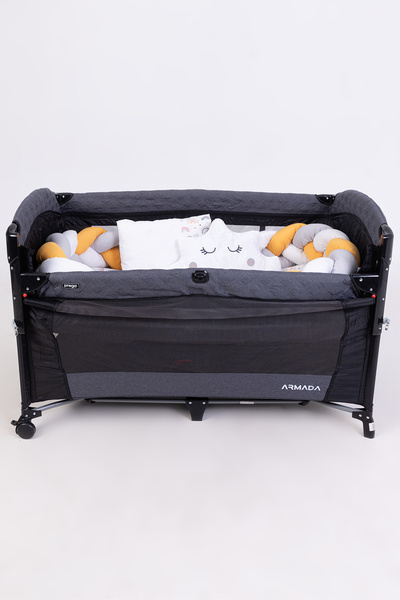 Cozibo Örgülü Park Beşik Uyku Seti Ahşap Örgülü Beşik Seti Tüm Beşiklere Uygun 70x110 70x120 70x130 60x120