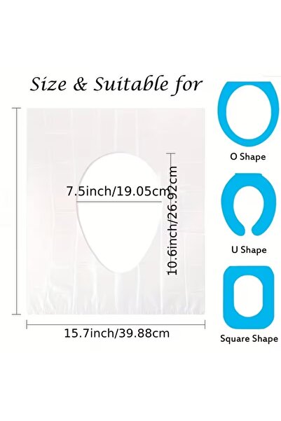 AYB 50 adet Hijyenik tek kullanımlık klozet kapağı poşeti