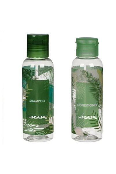 HASEPE Set 2 recipiente calatorie 100ml, travel size pentru bagaj de mana avion, design tropical rez