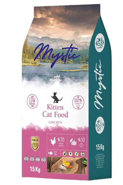 Mystic Az Tahıllı Tavuklu 15 kg Yavru Kedi Maması Mistik