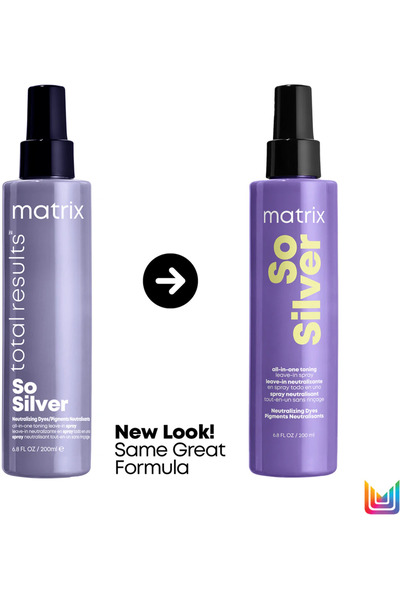 Matrix ,So Silver All-In-One Toning Spray, Neutralizer Yellow Tones, Blonde and Gray Hair, 200 ml