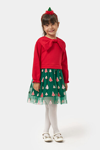 Minipodyum Φόρεμα για κορίτσια με θέμα την Πρωτοχρονιά με κορώνα και φιόγκο