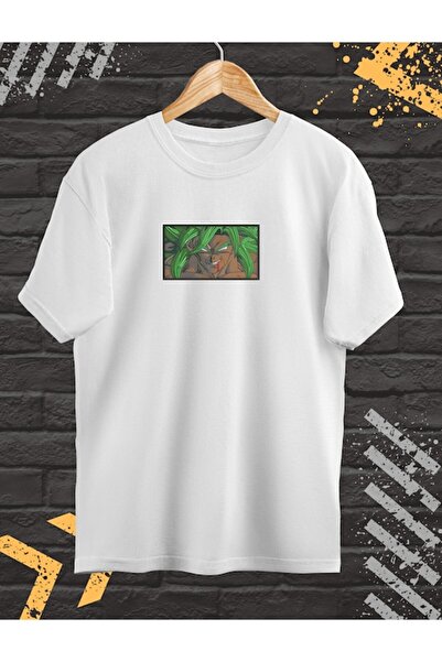 OEM - Tricou Barbati cu Broderie si Imprimeu, Broly, Bumbac, Alb, S INTL