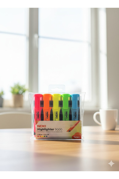 Noki Highlighter Pen 5 More Vibrant Bright Neon Colors