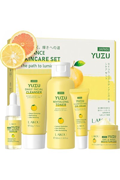 LAIKOU مجموعة يوزو راديانس للعناية بالبشرة - مجموعة للعناية بالبشرة مكونة من ...