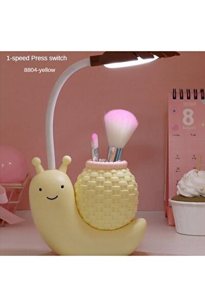 Empressco Salyangoz Tasarımlı Masa Üstü Kalemlik ve Led Lambalı Renkli Dekora...