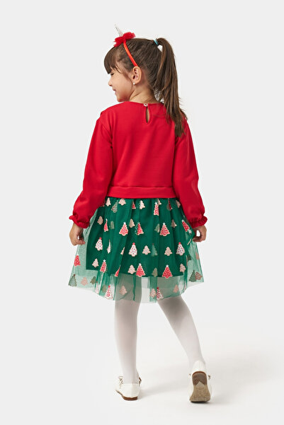 Minipodyum Φόρεμα για κορίτσια με θέμα την Πρωτοχρονιά με κορώνα και φιόγκο