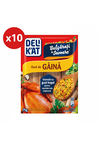 Delikat Set 10 bucati Baza de mancare cu Gust de Gaina 75 gr