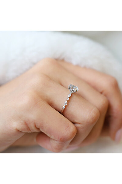 inza pırlanta Vintage Elena Beyaz Topaz & Pırlanta Yüzük