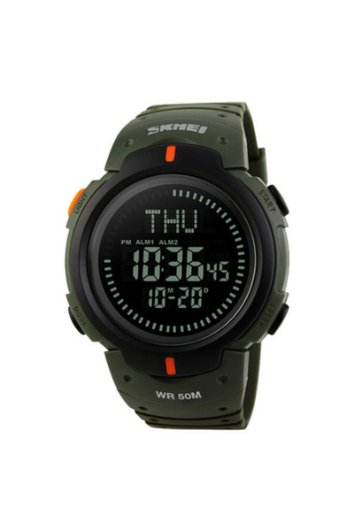 Skmei Ceas bărbătesc, busolă, ora mondială, 3 alarme, cronometru, numărătoare...