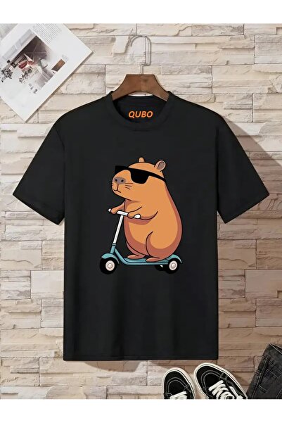 qubo sportswear & company Κοντομάνικο βαμβακερό μπλουζάκι oversize με στρογγυ...