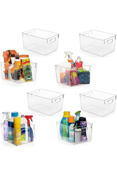 e world unbox happiness صناديق تخزين بلاستيكية شفافة من إي وورلد - منظمات تخز...