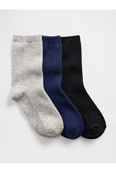 GAP Erkek Çocuk Çok Renkli CashSoft Crew Çorap (3’lü)